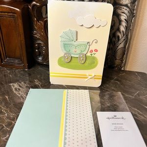 HALLMARK : Luxe 3D Baby Shower Card ** 5 FOR $25 **
